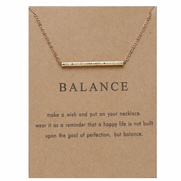 sugarsaks Jewelry - Balance Bar Necklace With Card